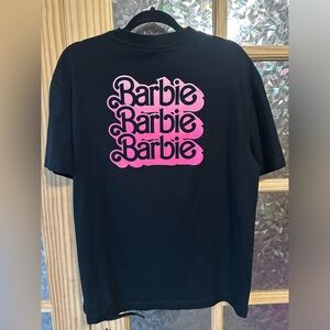 Barbie Men's XL T-Shirt Barbie Brand Heavy Cotton Pink Ombre Logo